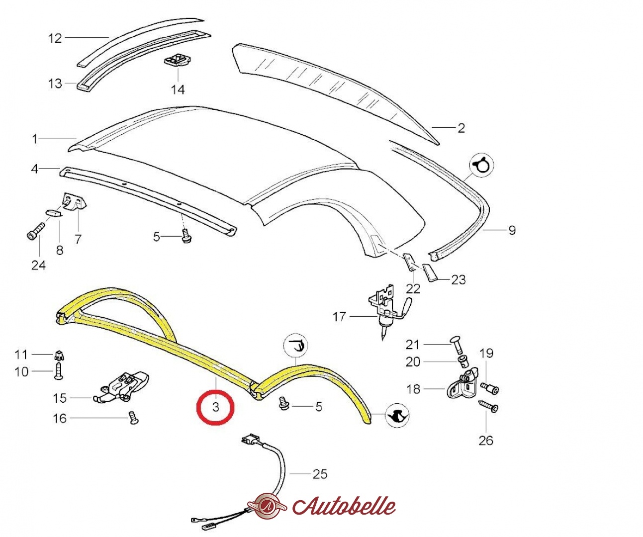 Vendo Orig Oem Guarnizione Ant Hardtop Porsche Boxster